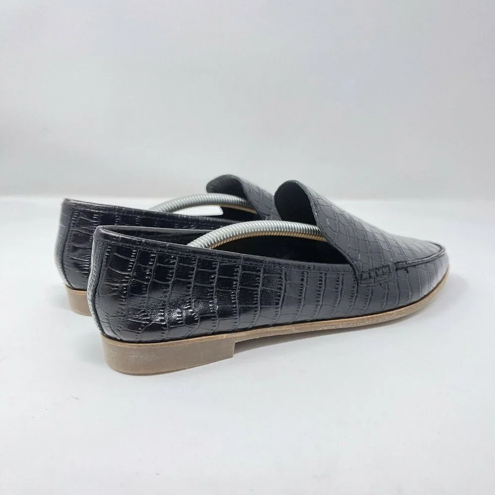 Lucky Brand 7.5 Bejaz Loafer Black Croc Leather